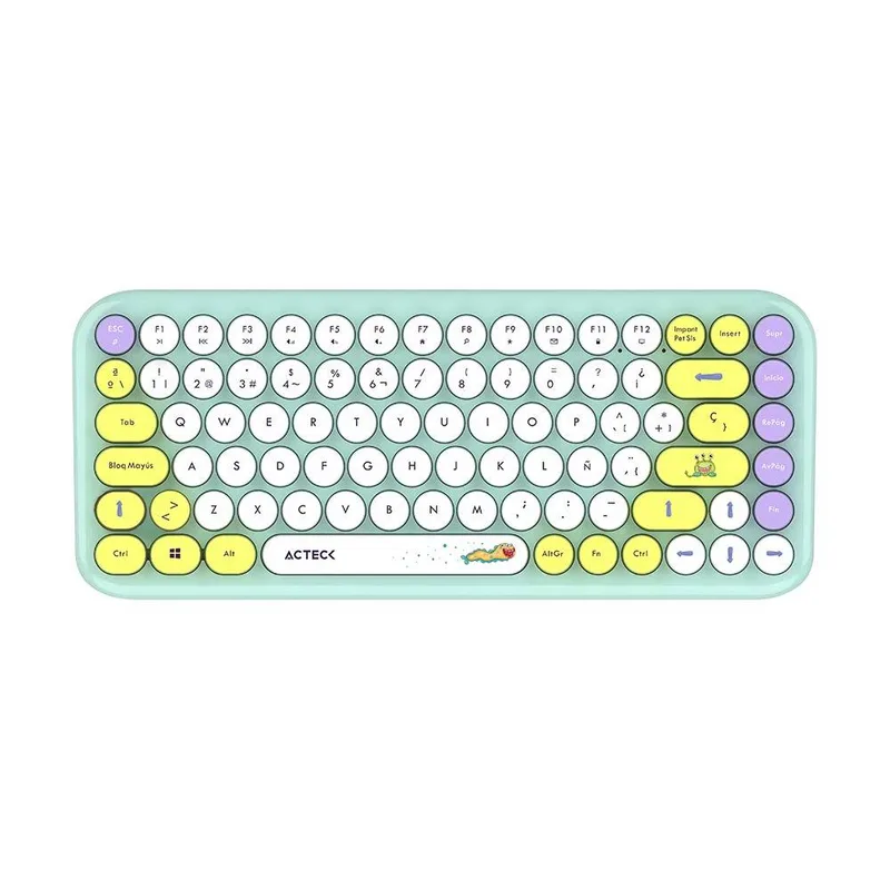 Kit Teclado y mouse Inalámbricos 2.4hz Creator Chic K-Colors MK480 Advanced Series Teclado Inalambrico Dongle 2.4Mhz - Rango 10m ACTECK 800 DPI