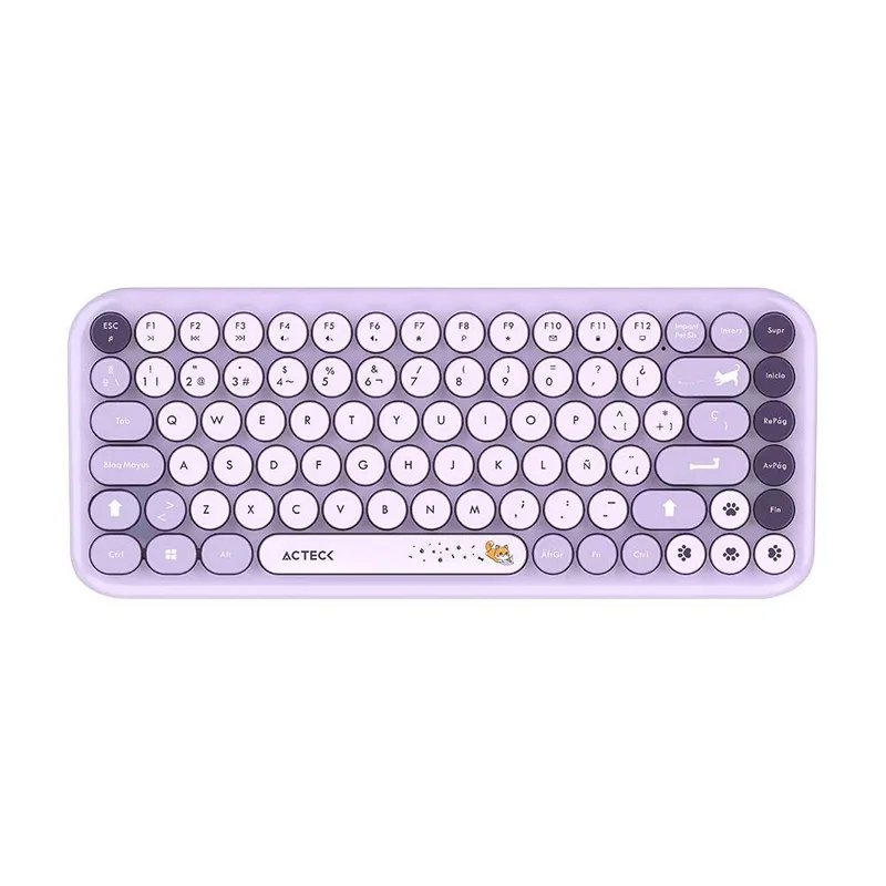 Kit Teclado y mouse Inalámbricos 2.4hz Creator Chic K-Colors MK480 Advanced Series Teclado Inalambrico Dongle 2.4Mhz - Rango 10m ACTECK MK4 80 800
