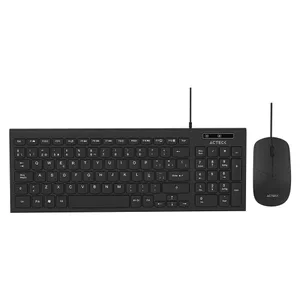 Kit Teclado y Mouse CREATOR COMPACT MK235 Teclado y Mouse alámbrico - Conexión USB-A, Teclas de Bajo Perfil, Mouse 1200DPI, Color Negro. AC-945936