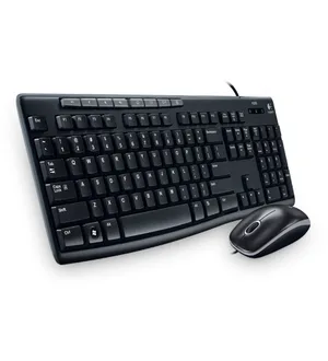 Kit de Teclado y Mouse LOGITECH MK200 - Estándar, Negro, 1000 DPI 920-002716