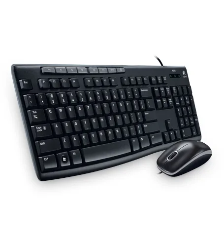 Kit de Teclado y Mouse LOGITECH MK200 - Estándar, Negro, 1000 DPI 920-002716
