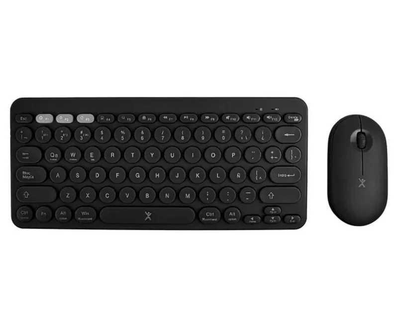 Kit de Teclado y Mouse Inalámbrico Bluetooth Dual 2.4GHz Froyo Color Negro| PERFECT CHOICE 1000 DPI PC-201397