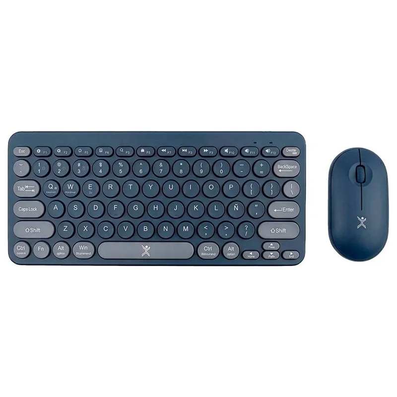 Kit de Teclado + Mouse Inalámbrico Bluetooth Dual 2.4GHz Froyo Color: Azul Indigo| PERFECT CHOICE 1000 DPI PC-201458