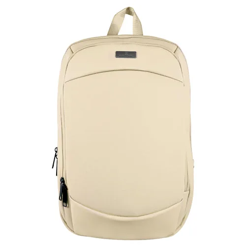PC-085096 Mochila para laptop 15.6 Anti-salpicaduras Expandible Modelo Obsidia Color Taupe | PERFECT CHOICE: Perfecta para laptops de hasta 15.6