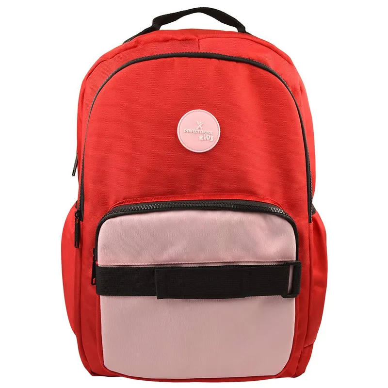 PC-085225 Mochila Escolar Para Niños Múltiples Compartimentos modelo Loopy Color Rojo | PERFECT CHOICE