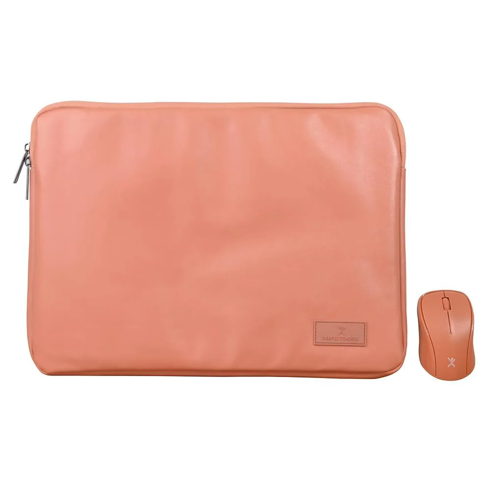 Kit de Mouse Inalámbrico + Funda para Laptop 15.6 pulgadas Cannoli Color: Terracota | PERFECT CHOICE PC-911876