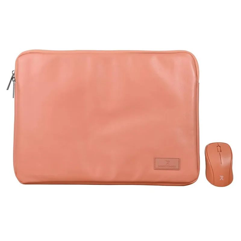 Kit de Mouse Inalámbrico + Funda para Laptop 15.6 pulgadas Cannoli Color: Terracota | PERFECT CHOICE PC-911876