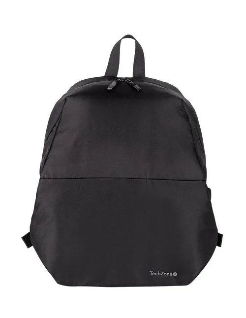 Backpack LITE TZLBP13 TECHZONE 15.6 - Poliéster 420 D Twill, color Negro, Laterales ajustables, GARANTÍA LIMITADA DE POR VIDA 15.6 pulgadas