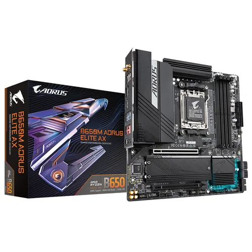 Motherboard GIGABYTE B650M AORUS ELITE AX Procesador AMD Socket AM5 - support for: AMD Ryzen 256 GB