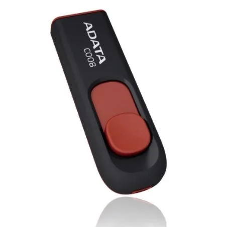 Memoria USB ADATA C008 - Negro, 16 GB, USB 2.0 AC008-16G-RKD