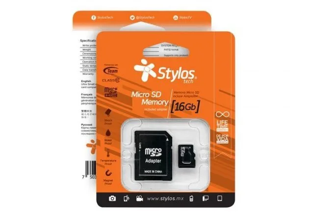 Memoria Micro SD 16GB C/A Stylos. STMS161B 16 GB