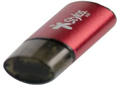 Memoria USB Rojo C/Tapa 16GB Stylos. STMUS72W 16 GB