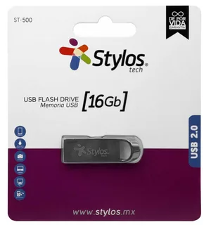 Memoria USB 2.0 16GB Stylos. STMUS516B 16 GB