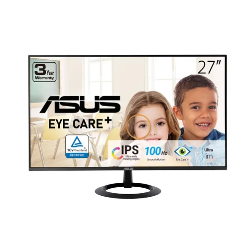 Monitor ASUS EyeCare Gaming VA27EHF 27 (90LM0550-B031B0) 1080P - IPS, Full HD, sin marco, 100 Hz, 1 ms, HDMI(v1.4) x 1, Montaje en pared VESA VZ27EHF