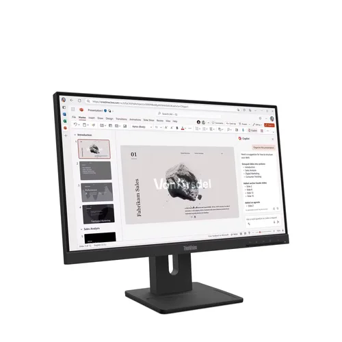 Monitor Lenovo ThinkVision E22-40 - Panel IPS de 21, 5 pulgadas, 1x HDMI 1.4, 1x DP 1.2, 1x VGA, Garantía 3 años con fabricante 100 Hz 64C9MAR6LA