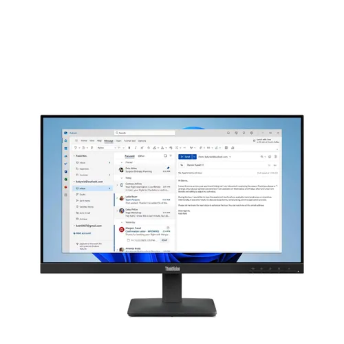 Monitor Lenovo ThinkVision S24-4e - 23.8 pulgadas FHD. Resolución 1920x1080, Tiempo de respuesta de 4 ms, Color Raven Black, Garantía de 3 años 1920