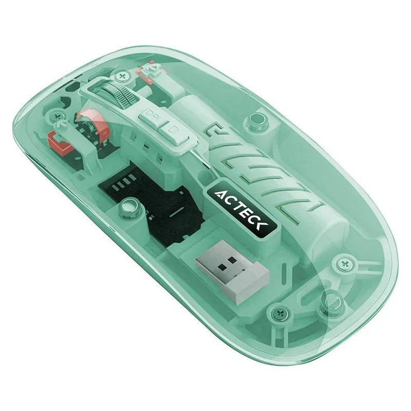 Mouse Inalámbrico Ultra Delgado Multidispositivo Aero One MI455V / hasta 3 - 200 DPI Ajustable / 2.4 Ghz + Bluetooth 5.2 / 5 Botones / Recargable /