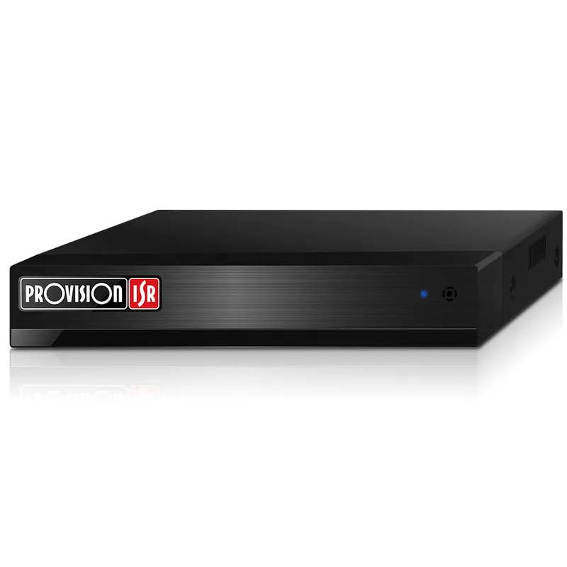 NVR de 4 canales PoE - soporta cámaras IP de hasta 5 MP, SATA PARA HDD 6 TB, P2P, DDA analíticos básicos PROVISION-ISR 1920 x 1080 Pixeles