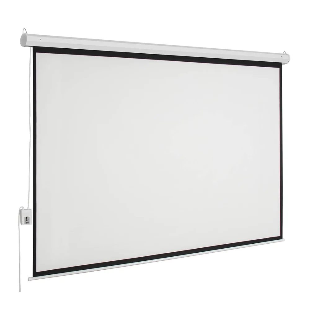 Pantalla de Proyección Eléctrica de Colgar MSE-246 - MULTIMEDIA SCREEN, 2.46x2.46m. 137 pulgadas diagonales. Incluye C.R. Inalámbrico y alámbrico