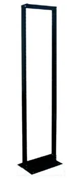 Rack de dos postes para instalaciones en piso WAM WAM-RACK719 - Acero, 42UR, 19 pulgadas Negro