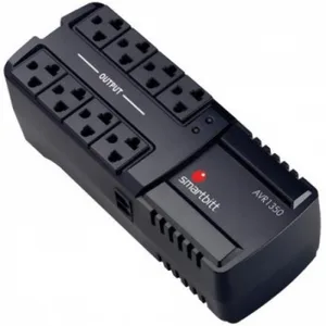 Regulador SMARTBITT SBAVR1350 - Negro, Hogar y Oficina, 1350 VA, 675 W