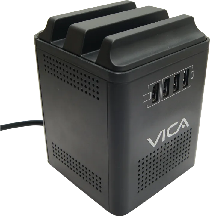 Regulador voltaje y centro de carga - CONNECT 800 800VA/400W, Rango de voltaje 94/150VCA 5A 60Hz, 4 tomas protegidas, 4 Puertos USB, indicadores LED
