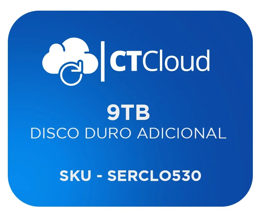 Servidor Virtual en la Nube CT Cloud NCST9000 - Servicio de Nube, Servidor Virtual, 9 TB
