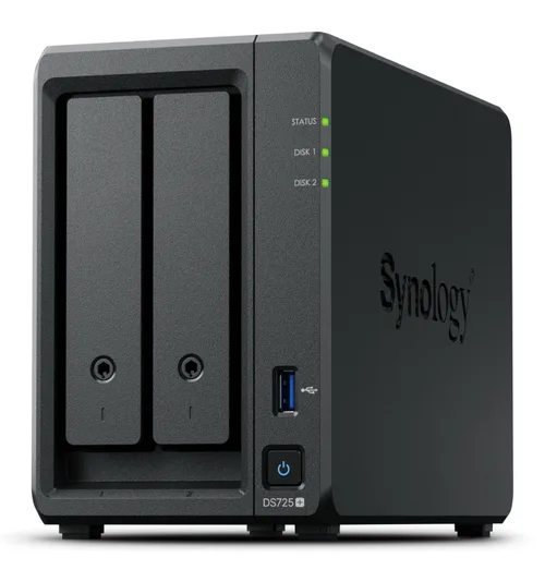 Servidor NAS marca Synology modelo DS725+ 2 Bahias DiskStation 4 GB