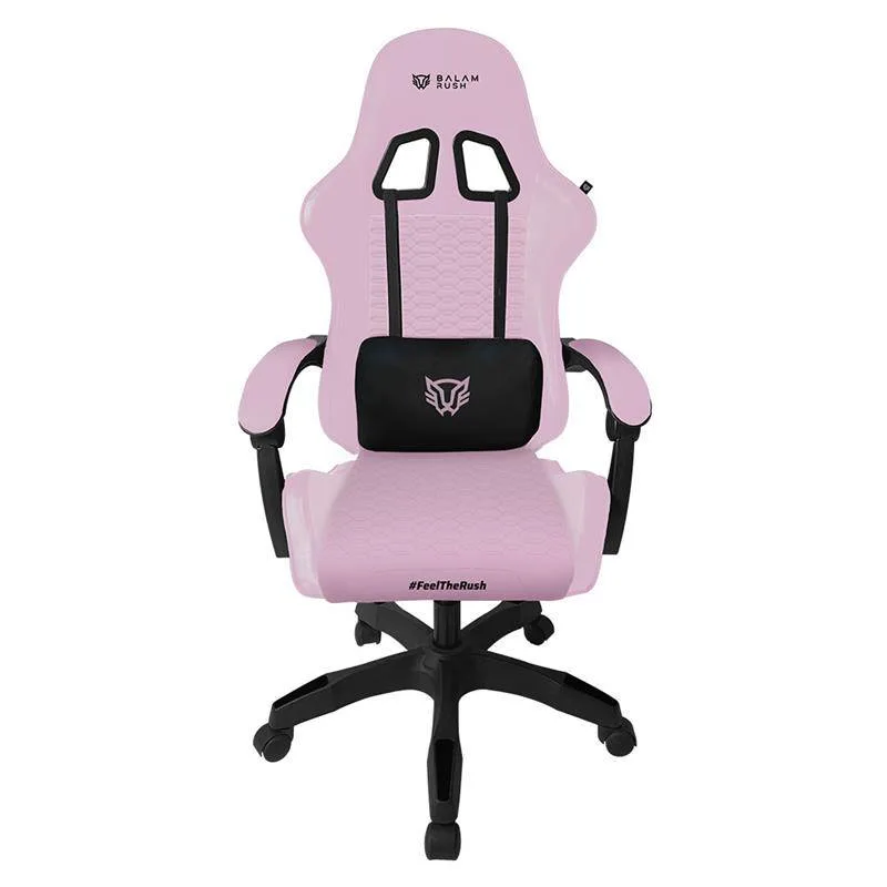 Silla Power Rush V2 Balam Rush Reposabrazos Fijos - Pistón de gas clase 3, Inclinación 90° a 135° Rosa BR-944489