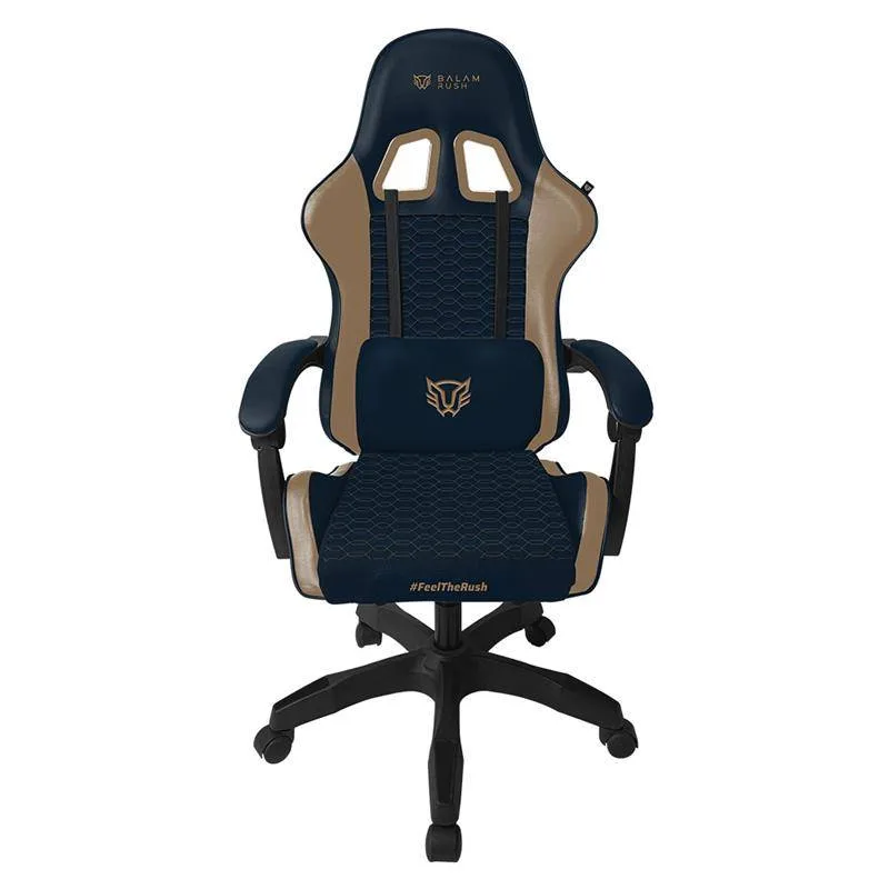 Silla Power Rush V2 Balam Rush Reposabrazos Fijos - Pistón de gas clase 3, Inclinación 90° a 135° Azul BR-944496
