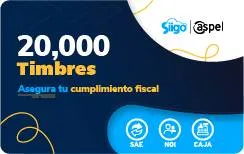 Timbres Fiscales ASPEL Paquete de 20 - 000 Timbres FACTE/20000 (Electrónico) 2000 timbres FACTE/20,000