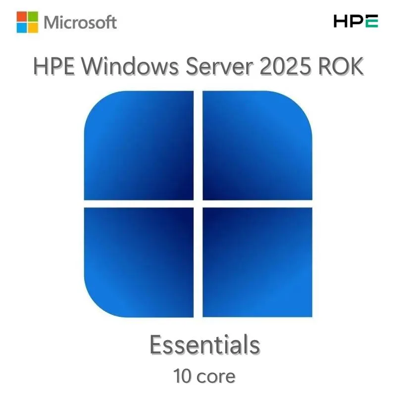 HPE Microsoft Windows Server 2025 10-core Essentials ROK Hewlett Packard Enterprise HPE Microsoft Windows Server 2025Essentials ROK S6L39A