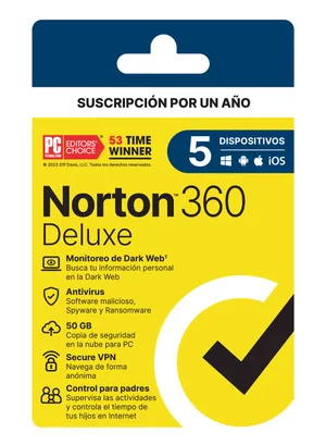 Norton 360 Deluxe 5D 1A 21443401 1 Año(s)