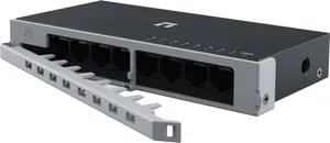 Switch NETIS modelo ST108D - 8 puertos 10/100Mbps, Switch de escritorio, carcasa metálica con Seguro de conector incorporado, No administrable Negro
