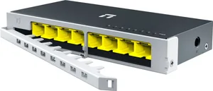 Switch NETIS modelo ST108GD - 8 puertos Gigabit Switch de escritorio, carcasa metálica con Seguro de conector incorporado, No administrable Negro