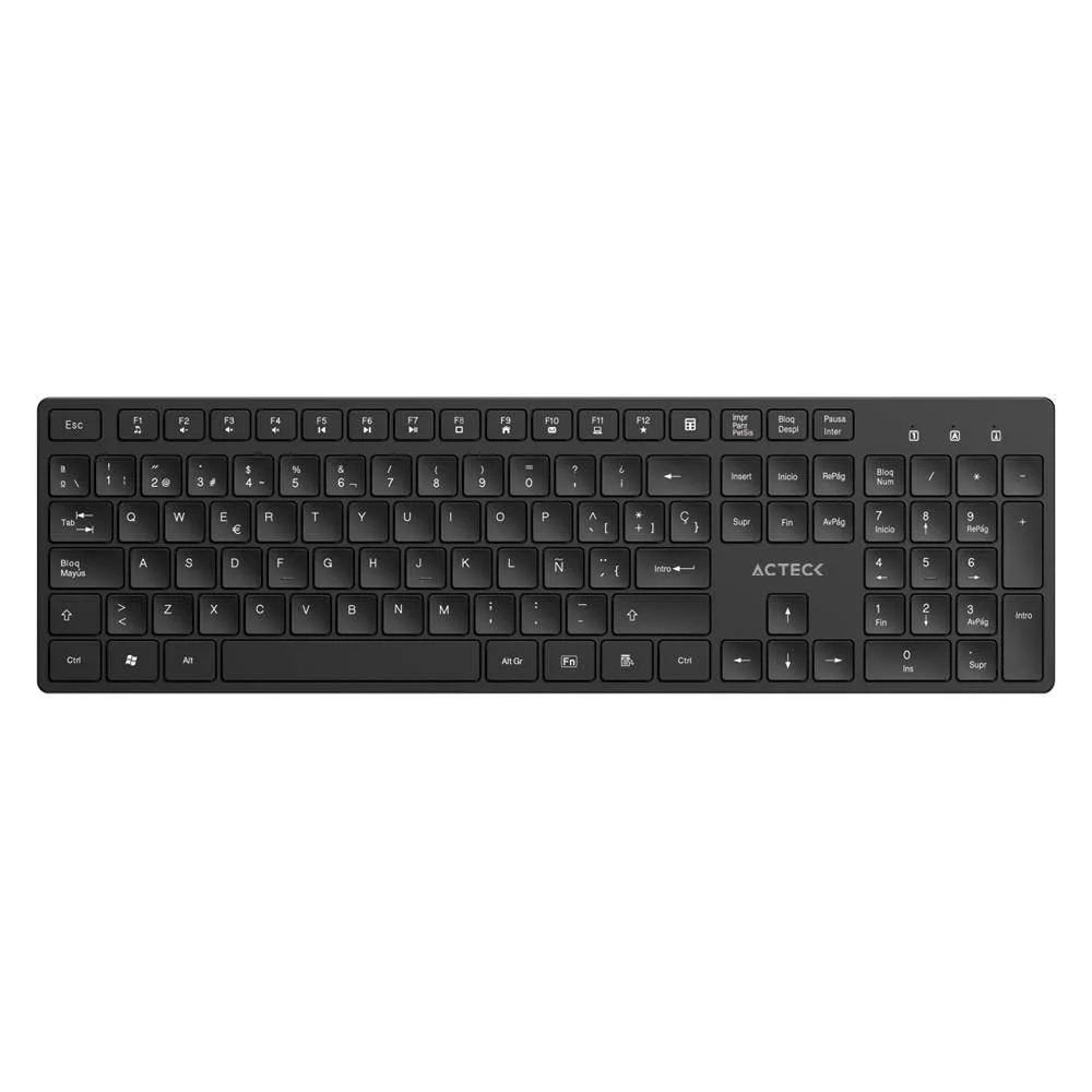 Teclado inalámbrico Multimedia 2.4ghz VANTAGE AERO TI555 ACTECK Conectividad inalámbrica 2.4ghz Negro AC-943468