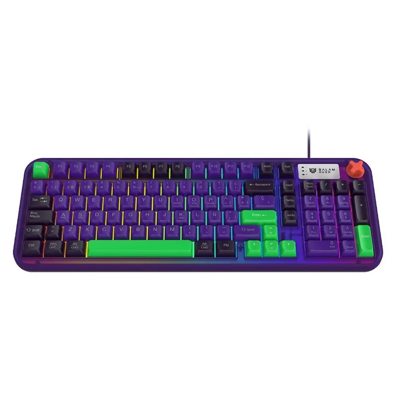 Teclado Gamer Alámbrico WARSTRIKE EVA KG500E Balam Rush Morado BR-945806
