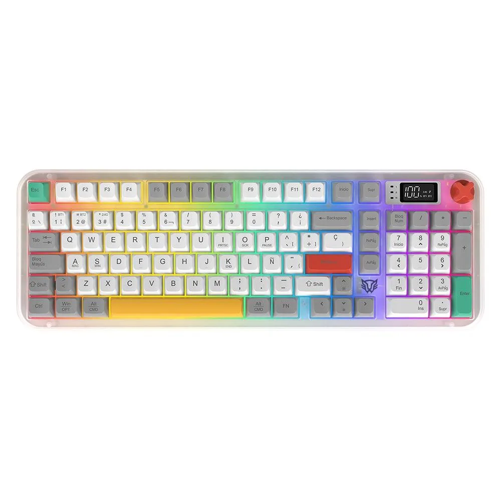 Teclado Gamer Inalámbrico WARSTRIKE FROST KG500FI Balam Rush Pantalla Digital RGB BR-945783