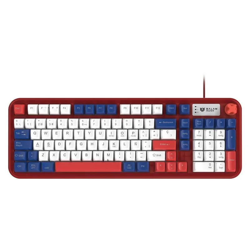 Teclado Gamer Alámbrico WARSTRIKE GUNDA KG500G Balam Rush Rojo BR-945813