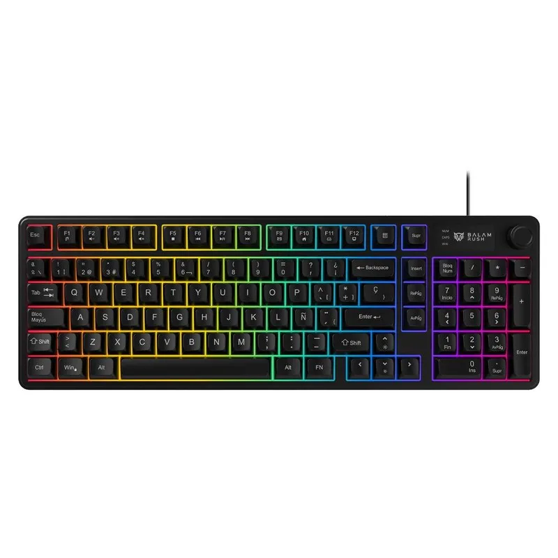 Teclado Gamer Alámbrico BALRAK PRO KG490 Balam Rush Negro BR-945820