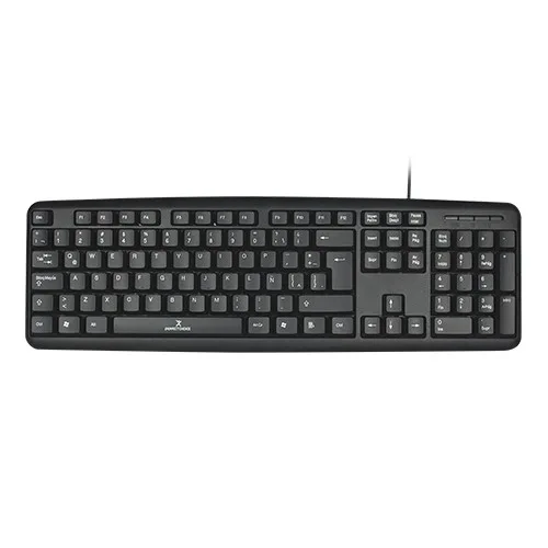 Teclado PERFECT CHOICE PC-201038 - USB, QWERTY, Negro, Universal, Alámbrico