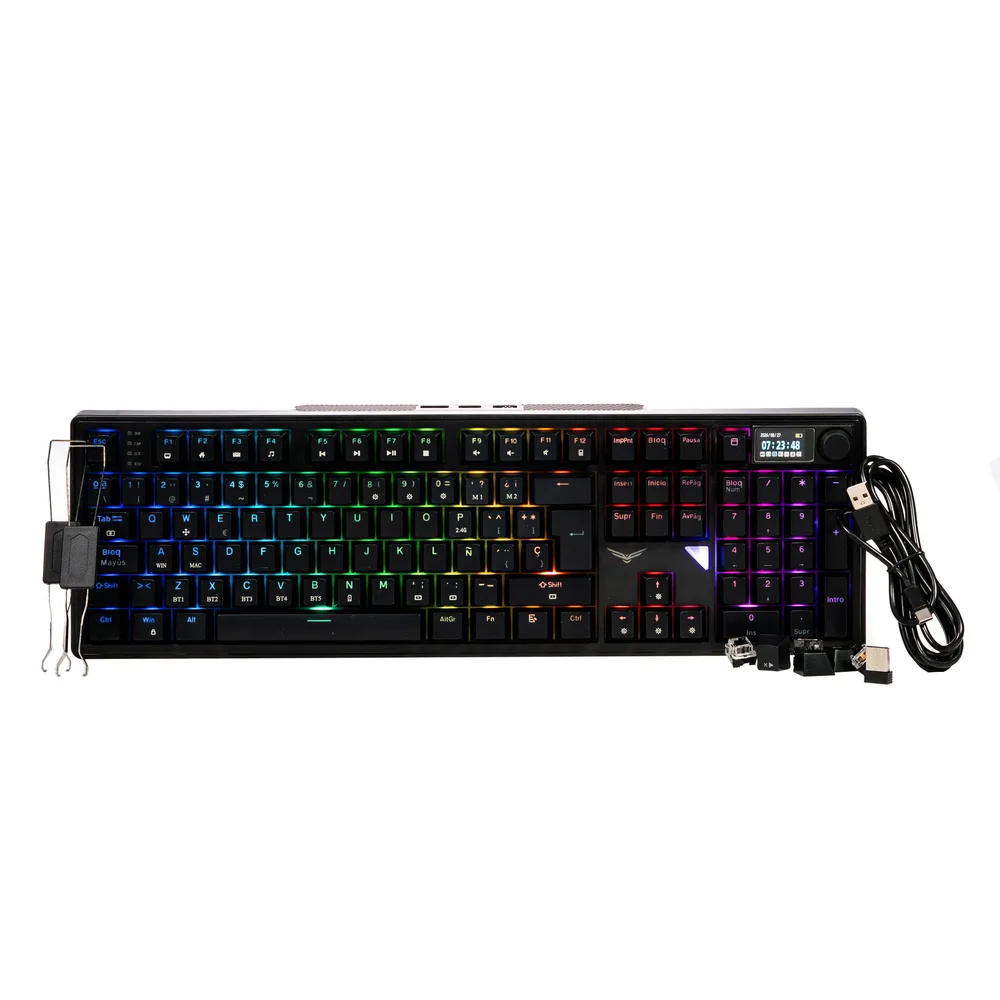 Teclado Inalambrico Naceb NA-2666 Mecanico Naceb Gaming Negro