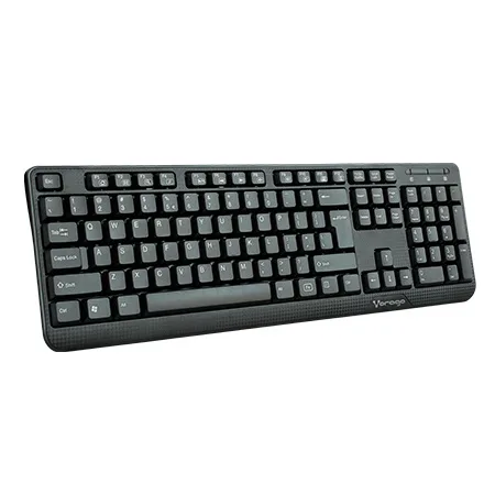 Teclado Alámbrico VORAGO - KB-102 USB, Alámbrico, Universal, teclas FN Multimedia, Negro