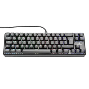 Yeyian - Teclado Gamer Akil S3500, Switch Azul, 69 Teclas, Anti Ghosting Y N-key, Led RGB de Arcoiris, 18 Efectos, IP42, Usb, Bateria Int YTM-28210B