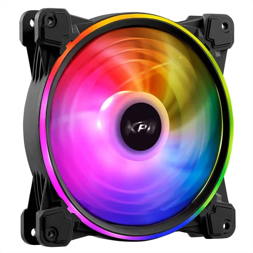 Ventilador XPG HURRICANE 140 ARGB PWM (Pulse Width Modulation). 140mm. Con Iluminacion ARGB. NEGRO. HURRICANE140ARGBPWM-BKCWW 1800 RPM